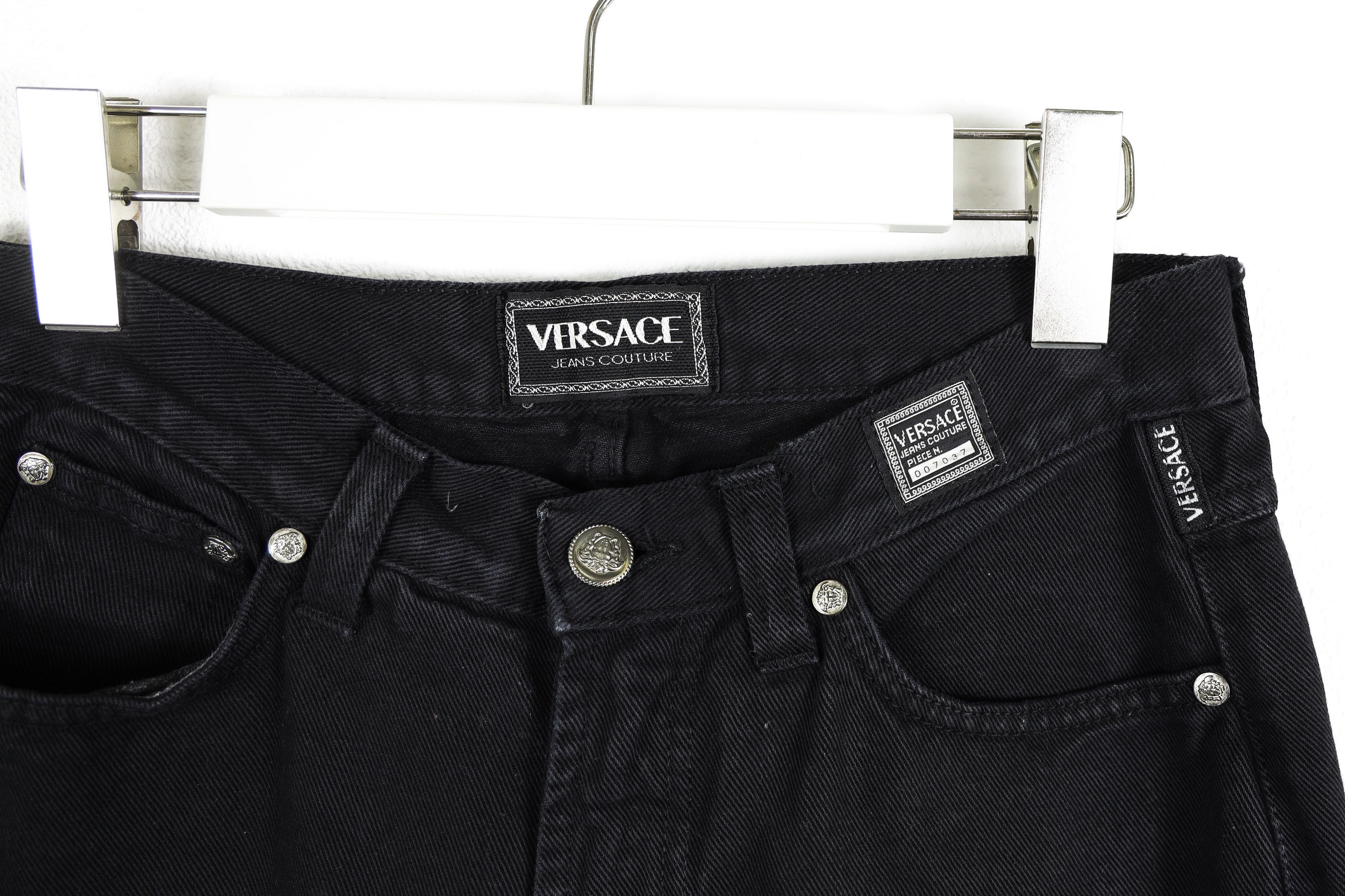 Versace × Versace Jeans Couture × Vintage Vintage Versace Jeans Couture Black Denim Jeans Pants Size 28" / US 6 / IT 42 - 5 Thumbnail