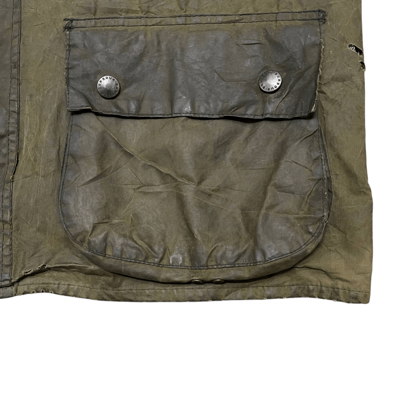 Barbour Vintage 90's Barbour Beaufort A150 Waxed Distressed Jacket Size US M / EU 48-50 / 2 - 9 Thumbnail