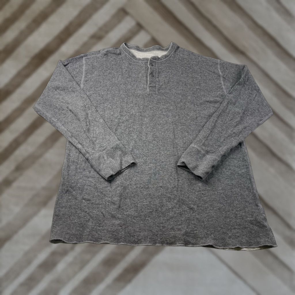 Vintage L.L. Bean River Driver Henley Shirt Mens 2XL Gray Cotton Wool Blend Pullover Henley Long Sleeve Big & Tall Mens Size US XXL / EU 58 / 5 - 1 Thumbnail