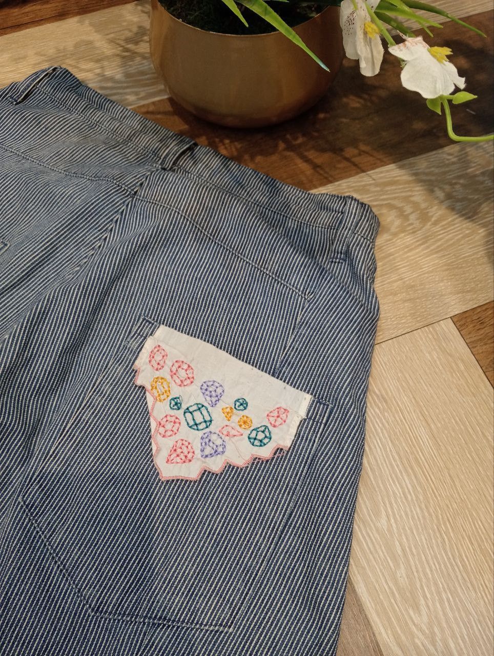 Issey Miyake NE-NET ISSEY MIYAKE HICKORY DENIM BALLOON PANTS - SIZE 2 Size US 30 / EU 46 - 10 Thumbnail