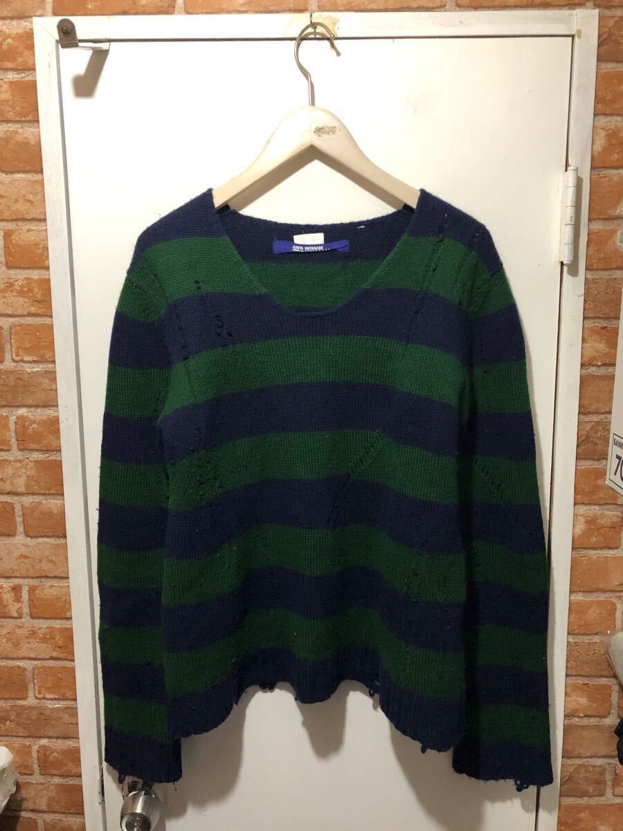 Junya Watanabe AW14 Distressed Border Knit Size US M / EU 48-50 / 2 - 3 Thumbnail