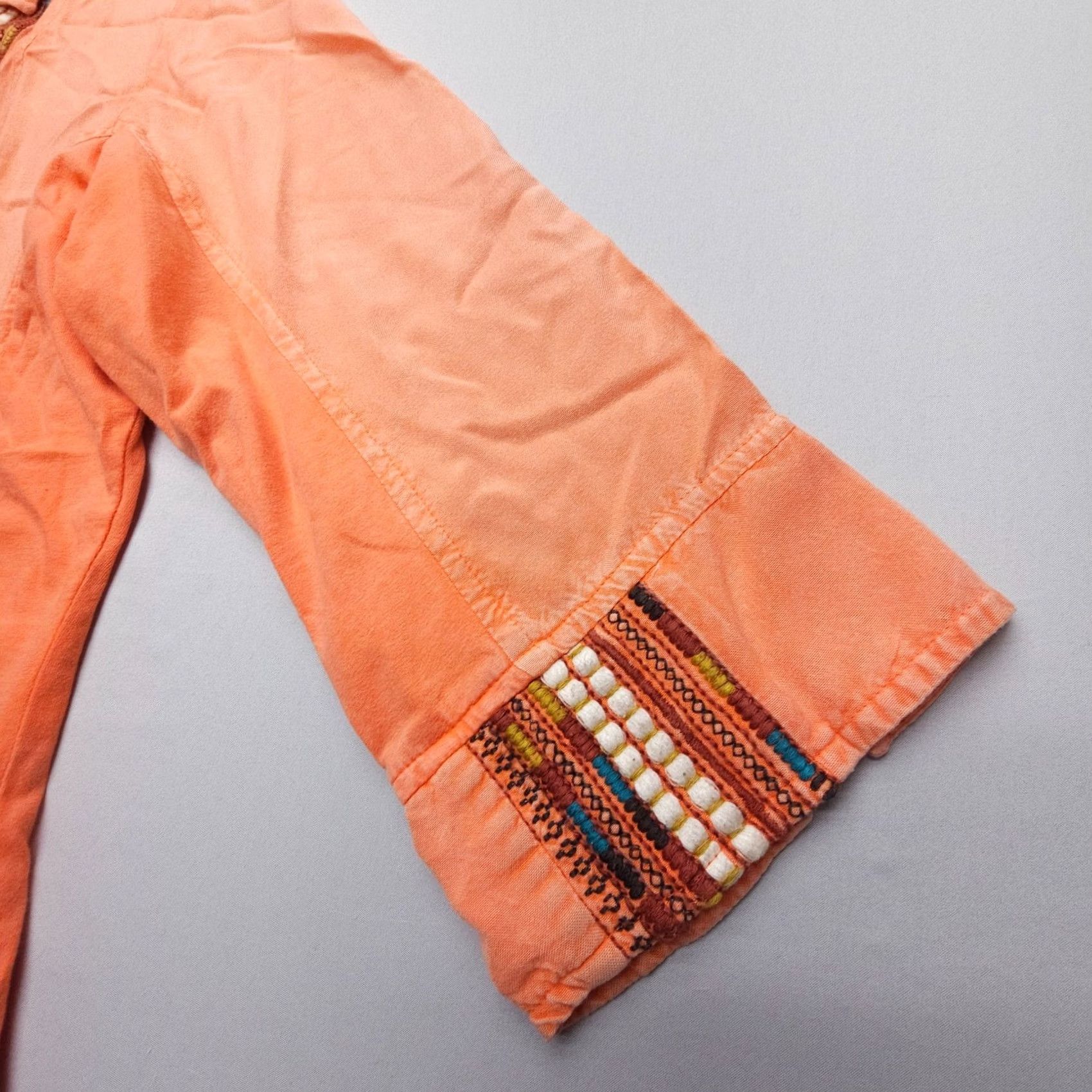 Native Parsley & Sage Blouse Shirt Womens L Orange Geometric Embroidered Bohemian Western 3/4 Sleeve Casual Shirt Mens? Size L / US 10 / IT 46 - 6 Thumbnail