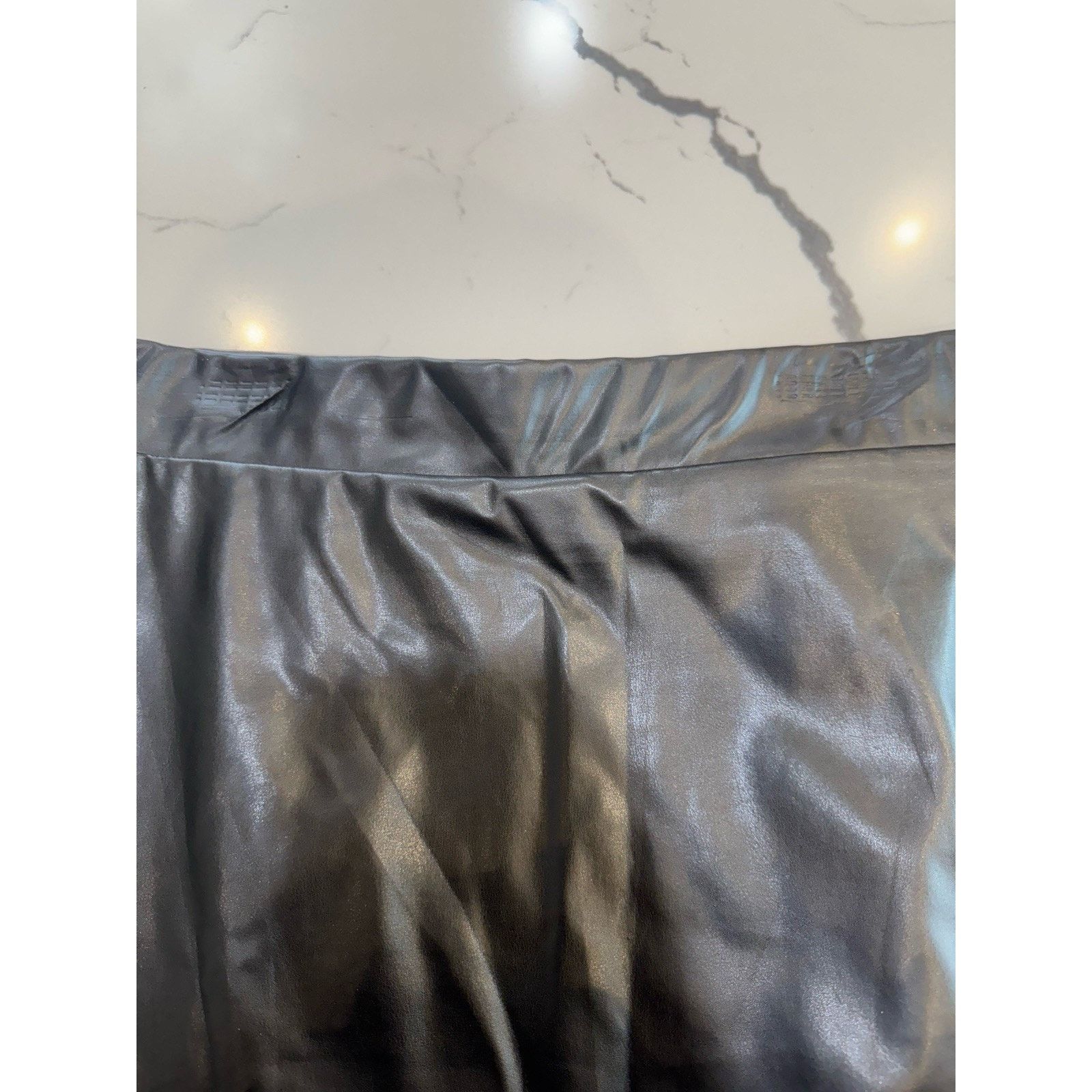 Other Charlotte Russe Skirt Womens L Faux Leather Mini Lace UpAsym Size 32" / US 10 / IT 46 - 7 Thumbnail