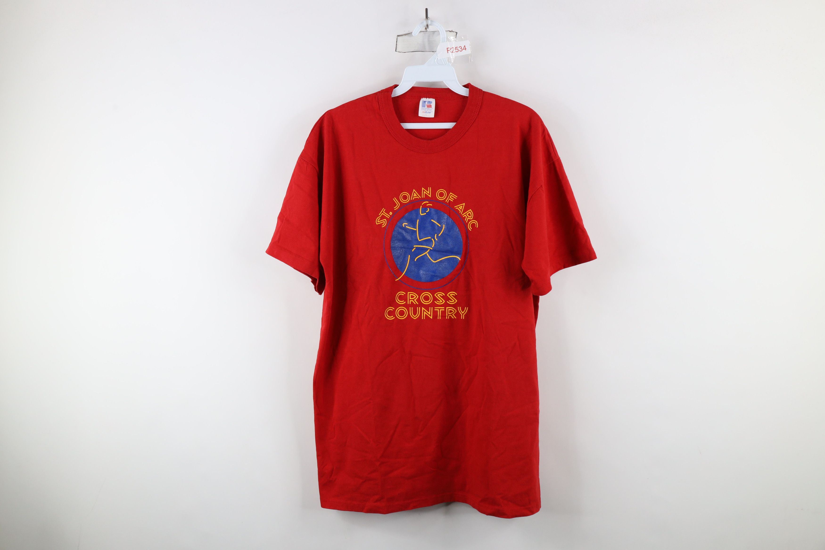 Russell Athletic × Vintage Vintage 90s Russell Athletic Arc Cross Country T-Shirt USA Size US L / EU 52-54 / 3 - 1 Thumbnail