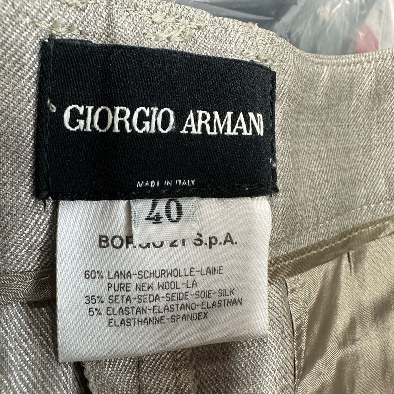 Giorgio Armani Giorgio Armani Silk / Wool Trousers Size 27" / US 4 / IT 40 - 2 Thumbnail