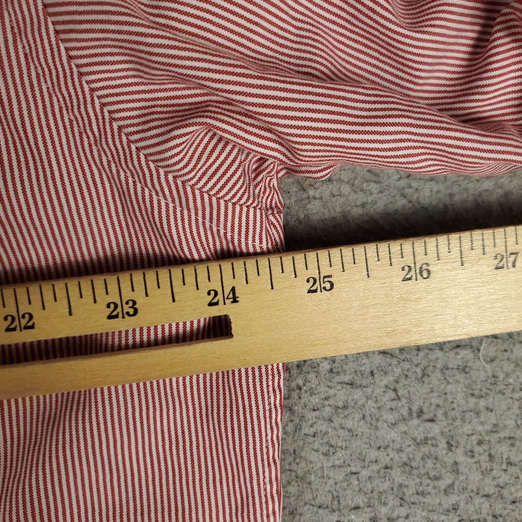Brooks Brothers Brooks Brothers Shirt Men's 16.5 Red Striped Madison Dress Long Sleeve Button-Down Non-Iron Cotton Mens Shirt Size 42R - 5 Thumbnail