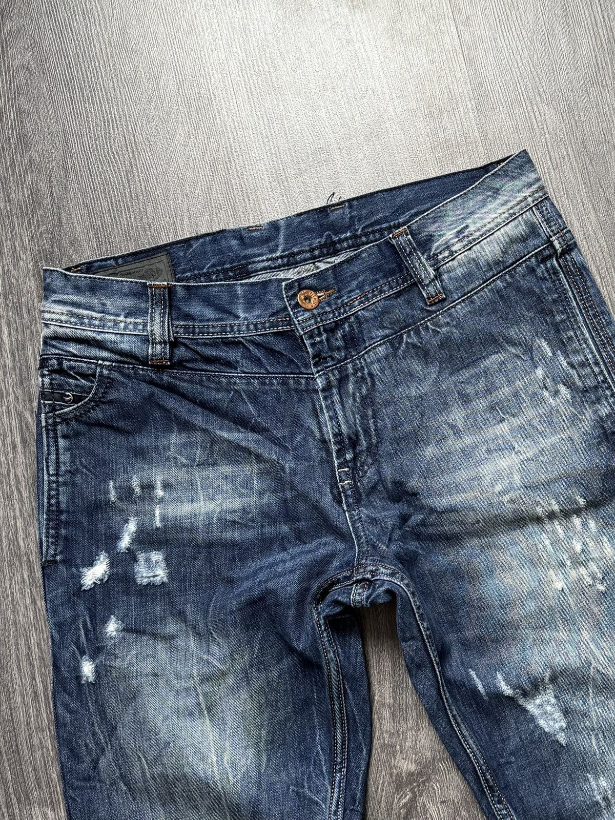 Diesel × Vintage Y2K Diesel Vintage Washed Distressed denim pants Size US 32 / EU 48 - 4 Thumbnail