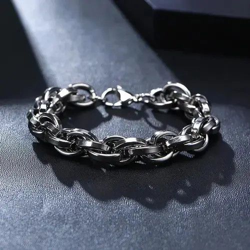 Japanese Brand Vintage Twisted Rope Chain Stainless Steel Bracelets Size ONE SIZE - 3 Thumbnail