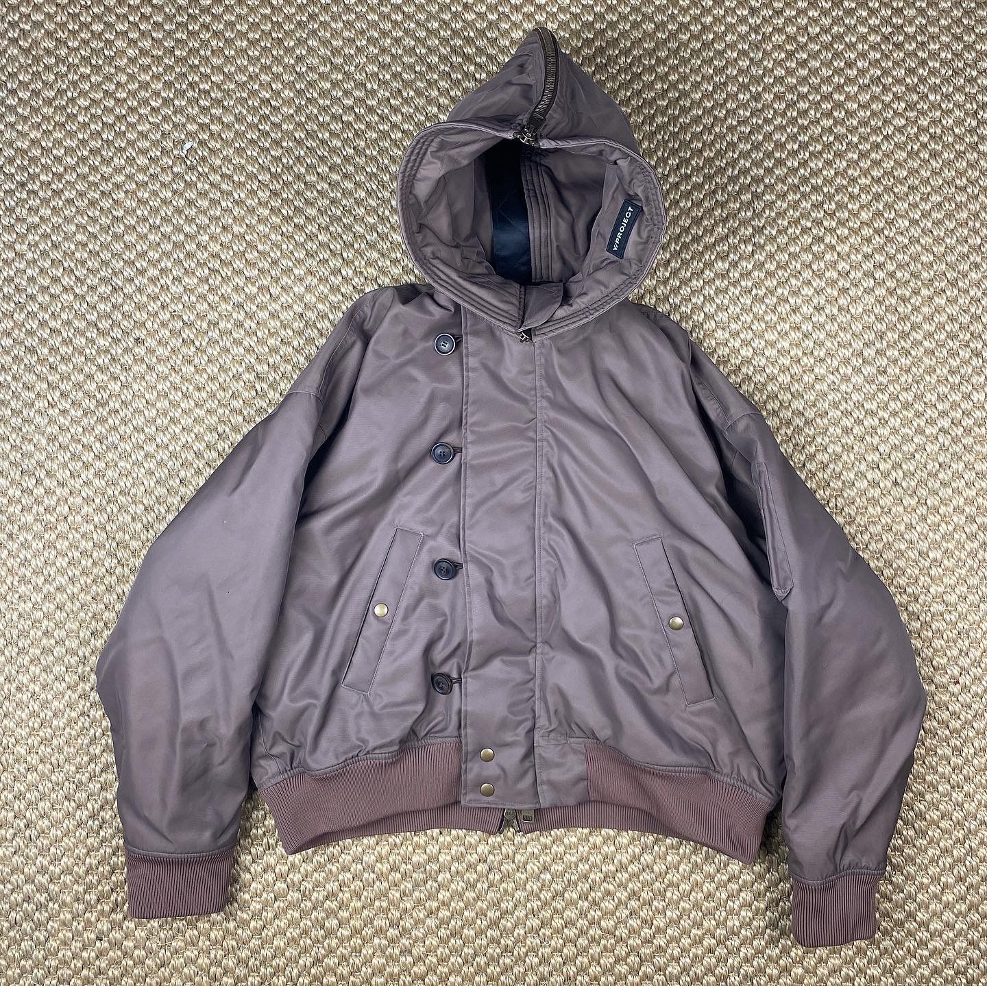 image of Yproject Fw22 Split Bomber in Brown, Men's (Size Medium)