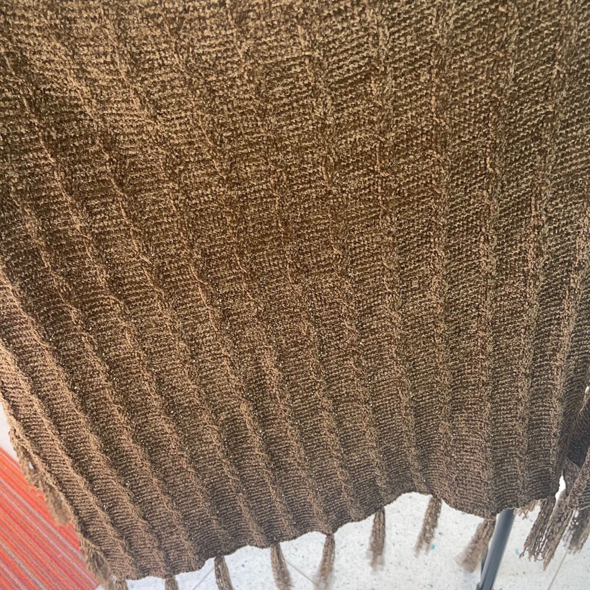 Other Womens Poncho One Size Brown Button Front Fringe Size ONE SIZE - 4 Thumbnail