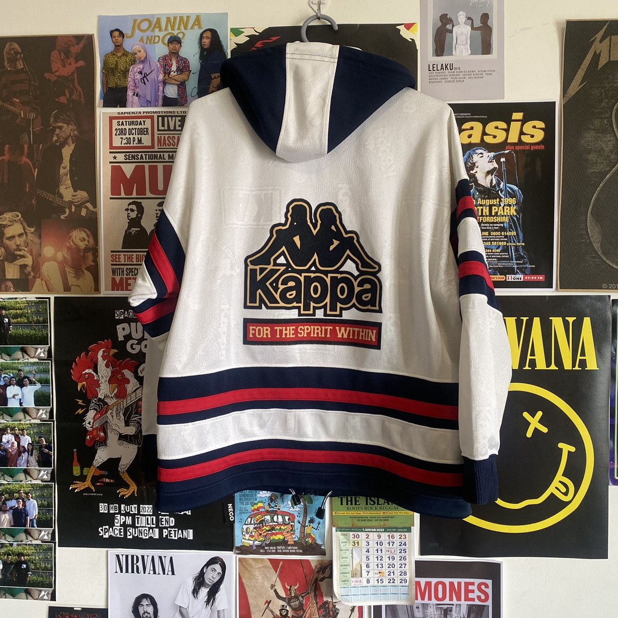 Kappa Vintage Kappa Tri-Colour Hoodie Jacket Size US L / EU 52-54 / 3 - 1 Thumbnail