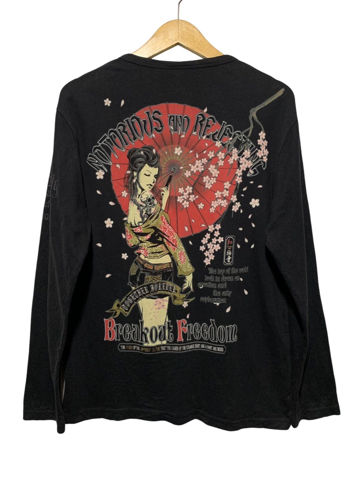 Beauty Beast Vintage Bullet Noise tattoo girl geisha sukajan button LS Size US M / EU 48-50 / 2 - 2 Thumbnail