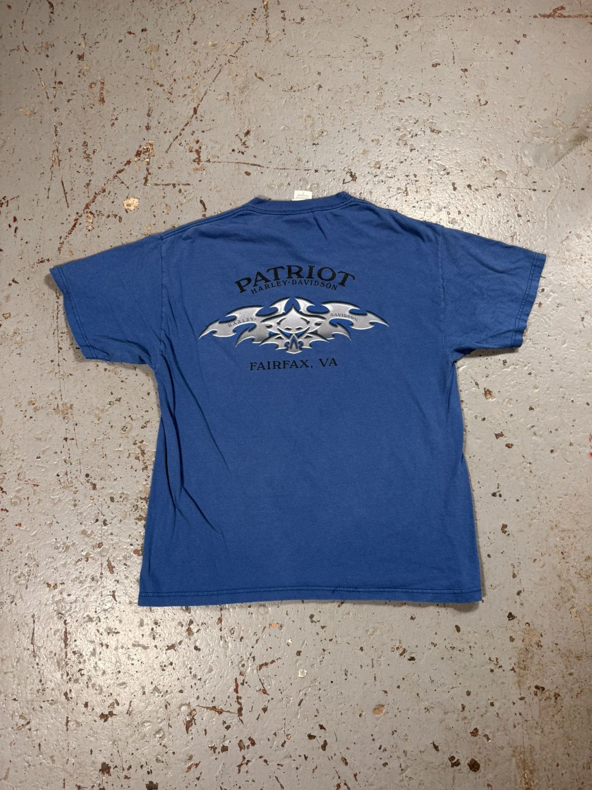 Harley Davidson Vintage Harley Davidson Blue Neo Tribal Yee Size US L / EU 52-54 / 3 - 3 Thumbnail