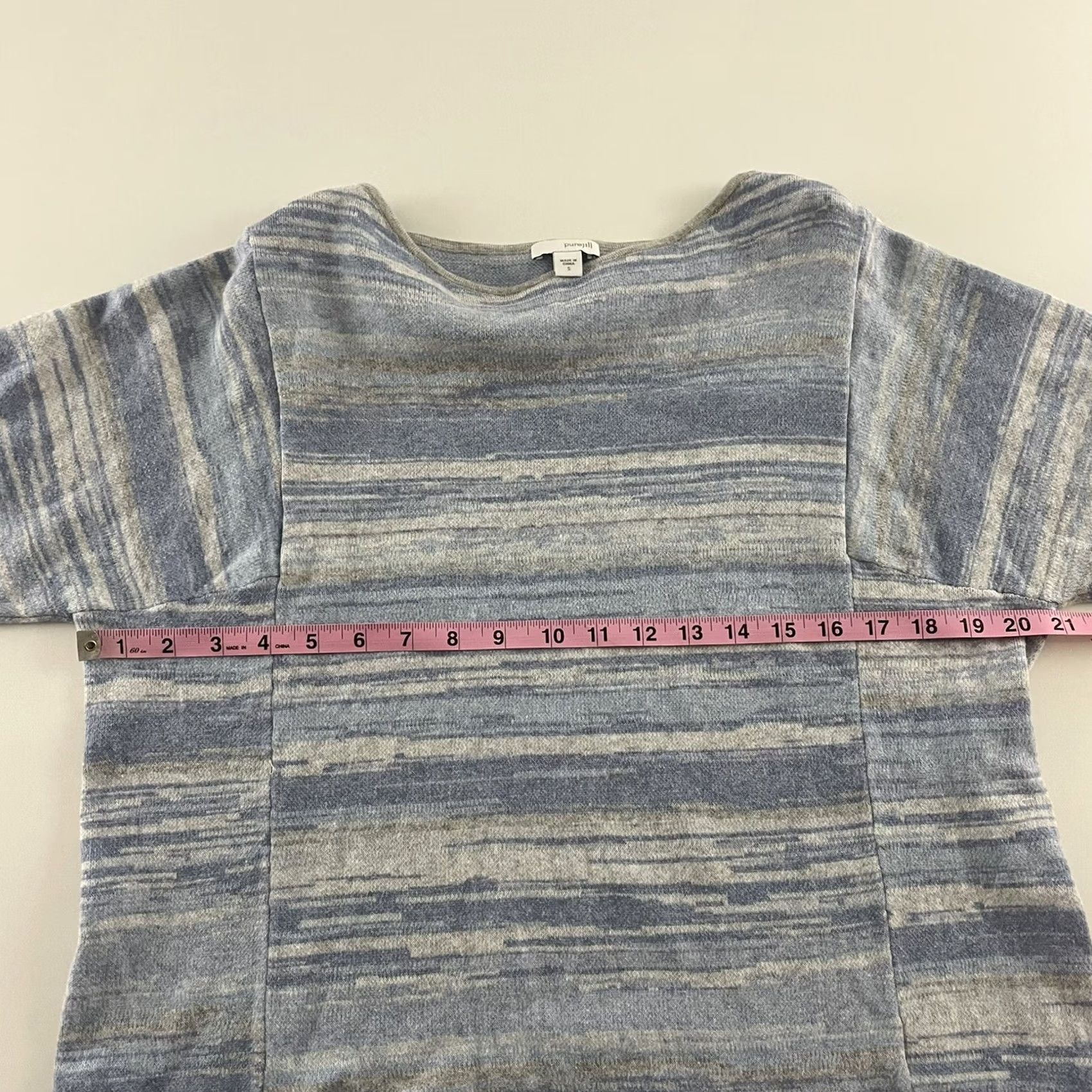 J. Jill J. Jill Pullover 100% Cotton Striped Sweater Women S Blue Shirt Pullover Jersey Knit Size S / US 4 / IT 40 - 4 Thumbnail