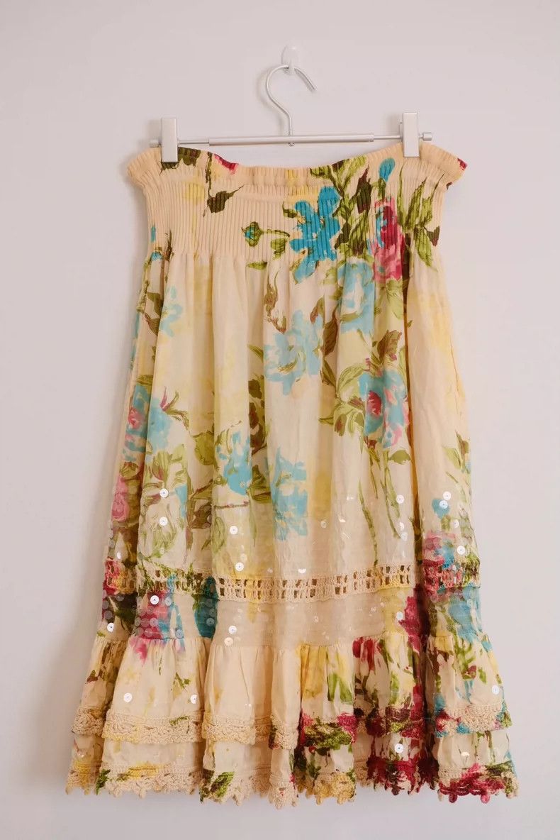 Kenzo KENZO sizeM Romantic half skirt with exotic materials Size 25" / US 0 / IT 36 - 4 Thumbnail
