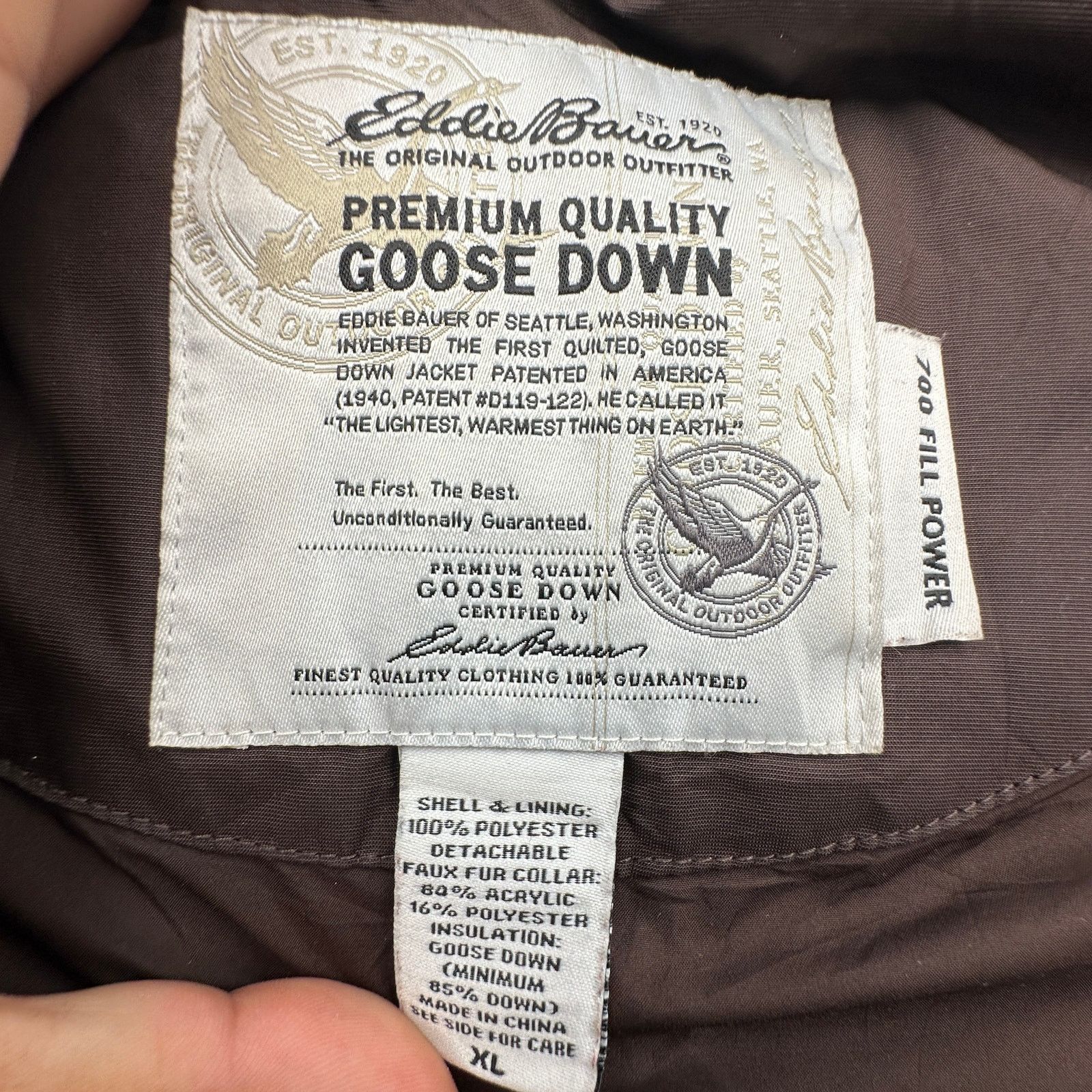 Eddie Bauer Eddie Bauer Goose Down Brown Vest Womens XL Zip Jacket 700 Size XL / US 12-14 / IT 48-50 - 2 Thumbnail