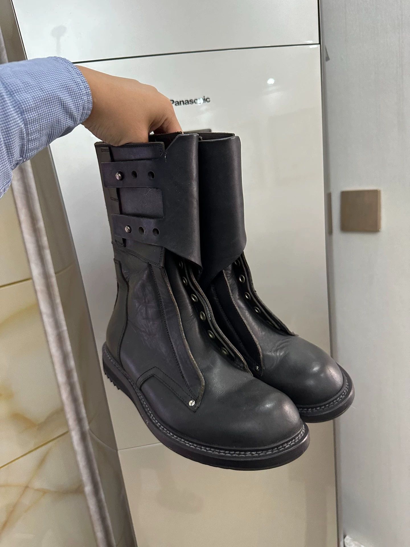 Rick Owens Rick Owens 36 Women's MIL Boot 9/10 Great Silhouette Size US 5.5 / IT 35.5 - 1 Thumbnail
