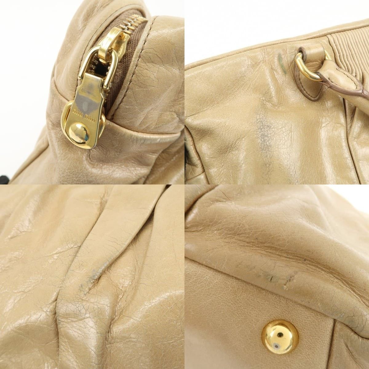 Miu Miu Miu Miu Nappa Leather Satchel Tan Size ONE SIZE - 6 Thumbnail