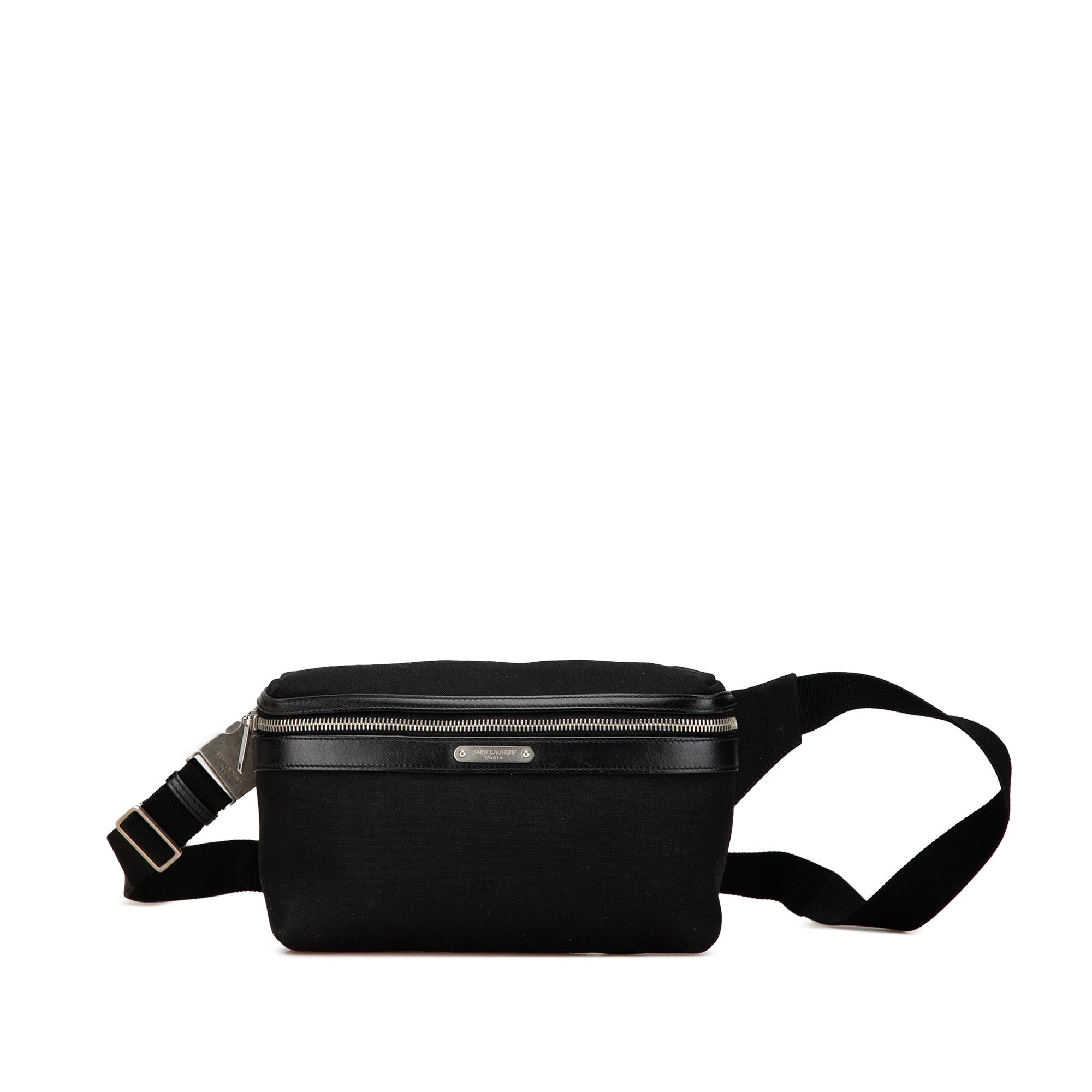 Saint Laurent Paris Saint Laurent Canvas City Belt Bag Black Size ONE SIZE - 1 Thumbnail