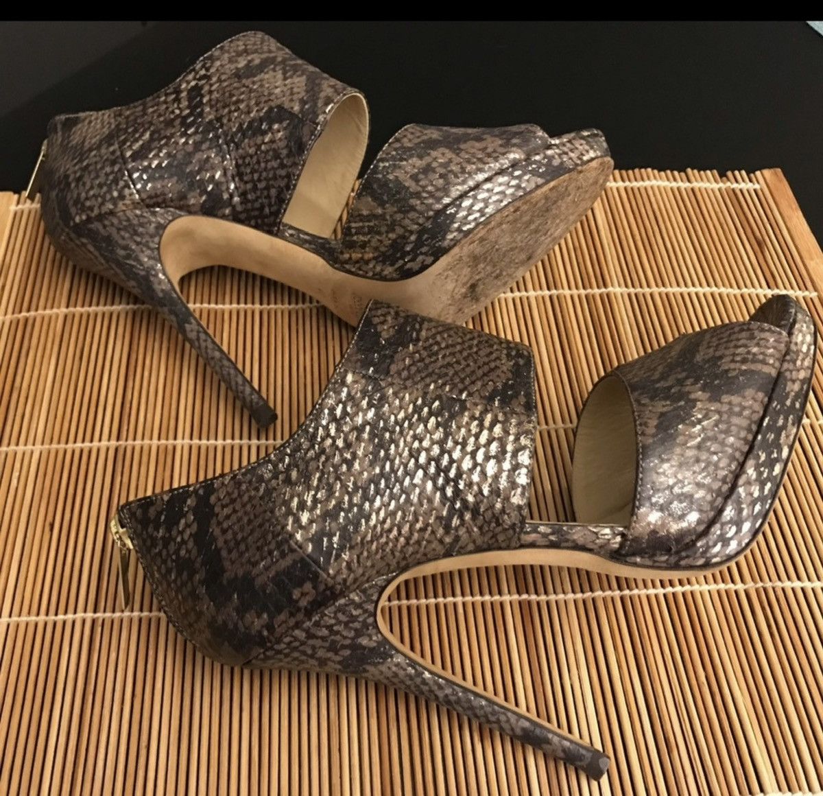 Jimmy Choo JIMMY CHOO Private Multicolor Python Leather Embossed Size US 9 / IT 39 - 5 Thumbnail