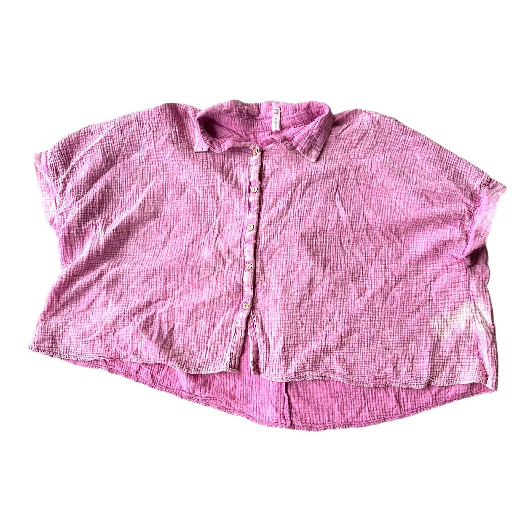 Other Zanana Hi Low Gauge Shirt Sz L XL Lilac Pink Distressed Butt Size XL / US 12-14 / IT 48-50 - 6 Thumbnail