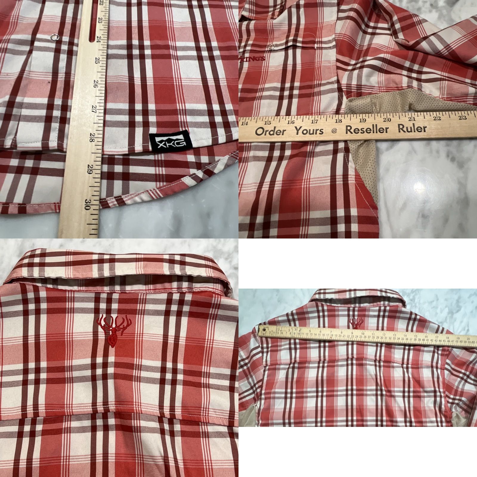Vintage Kings Long Sleeve Shirt M Plaid Red Button Down Western Lightweight Snap Button-Down Casual Workwear Rancher UI Size US M / EU 48-50 / 2 - 8 Thumbnail