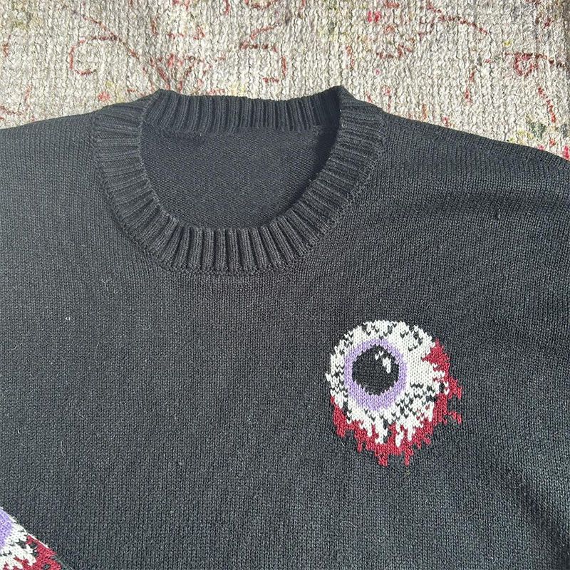 Japanese Brand × Vintage Men Casual Knitted Sweater Streetwear Anime Demon Size US M / EU 48-50 / 2 - 3 Thumbnail