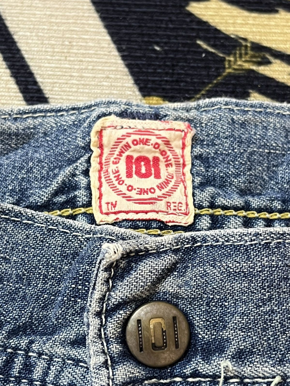 1017 ALYX 9SM Vintage 101 By Edwin Baggy Cargo Carpenter Denim Size US 29 - 10 Thumbnail