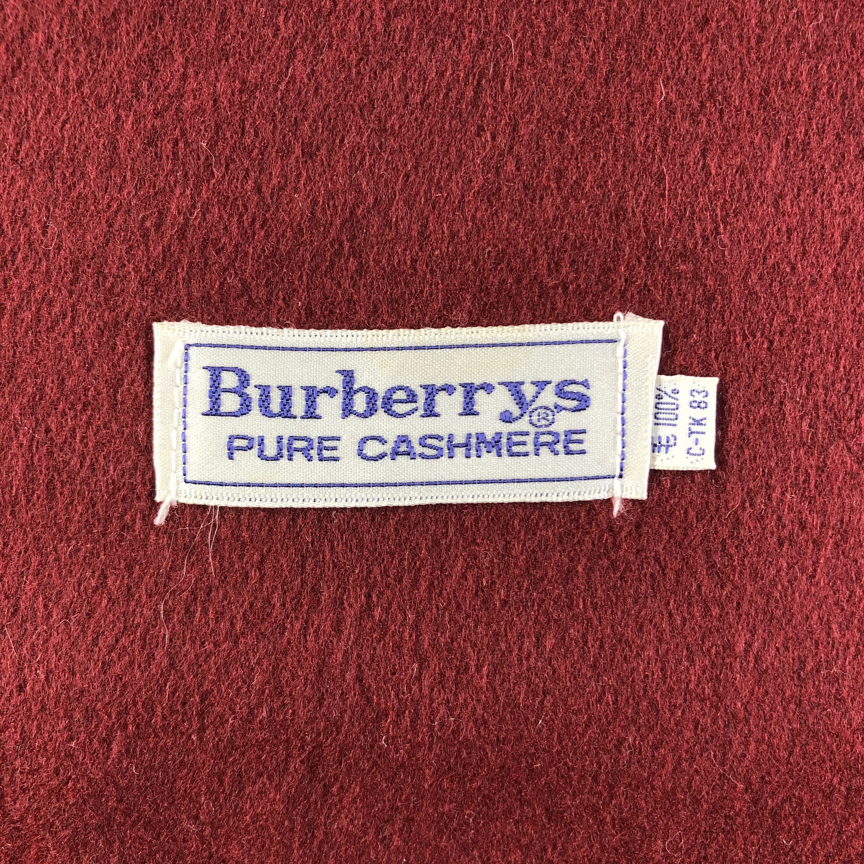 Burberry Burberrys Pure Cashmere Scarf / Muffler / Neckwear P029 Size ONE SIZE - 5 Thumbnail