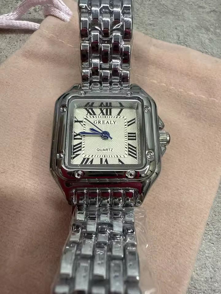 Japanese Brand Vintage 90s black dial luxury style quartz silver watch Size ONE SIZE - 1 Thumbnail