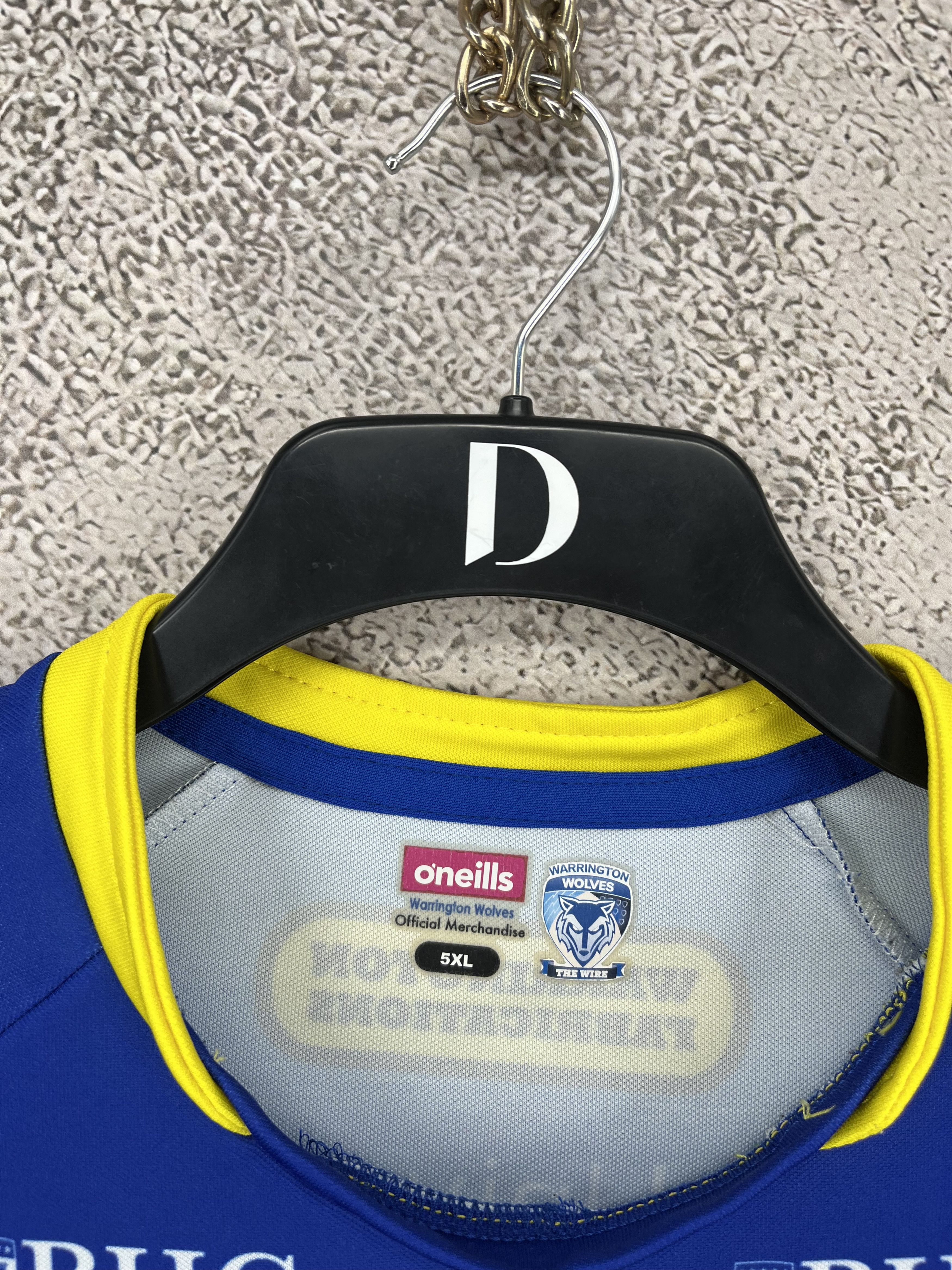 O'Neills WARRINGTON WOLVES HOME SHIRT ONEILLS JERSEY RUGBY SIZE 5XL Size US XXL / EU 58 / 5 - 8 Thumbnail