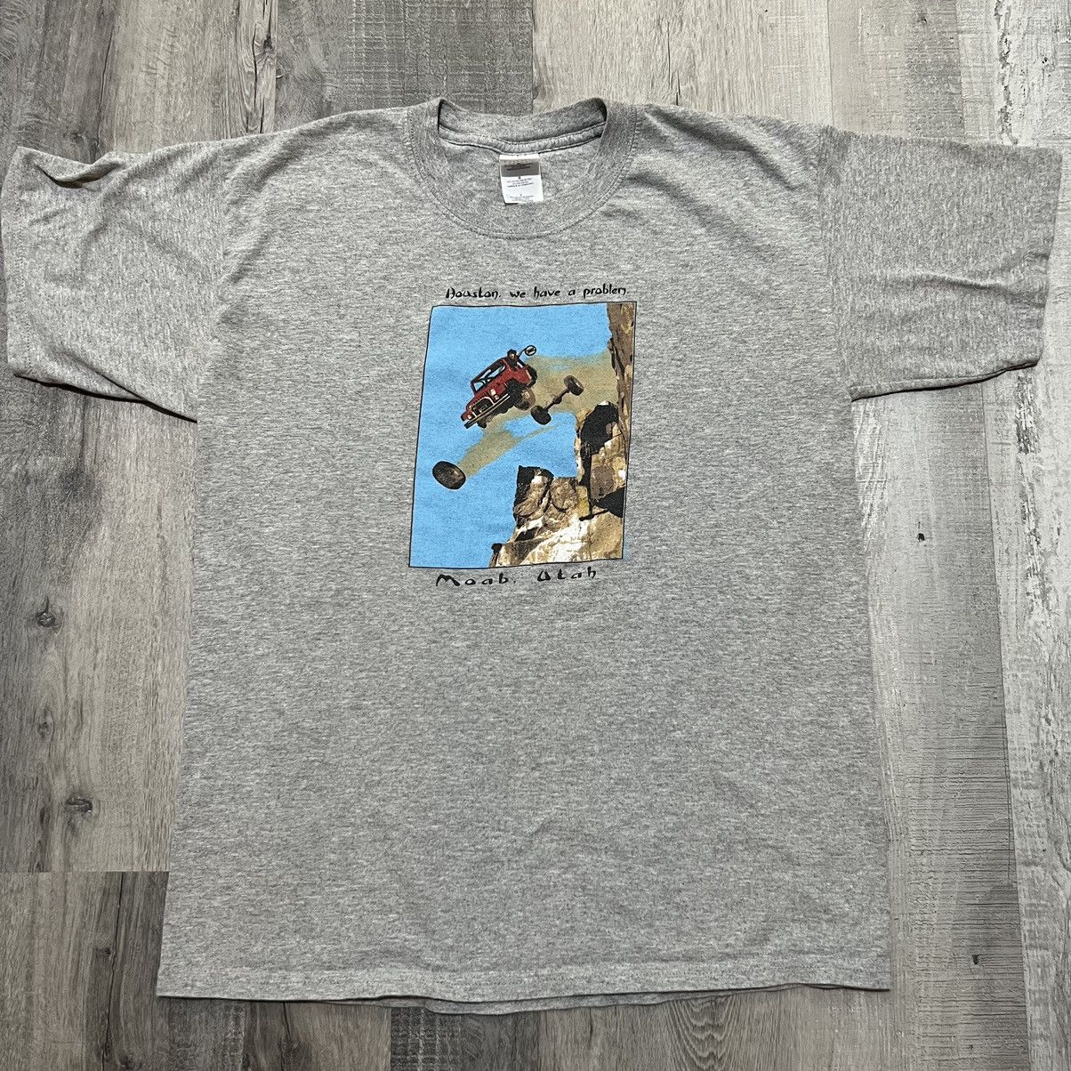 Vintage VTG Moab Houston We Have A Problem Jeeping Crawler Jeep Tee Size US L / EU 52-54 / 3 - 1 Thumbnail