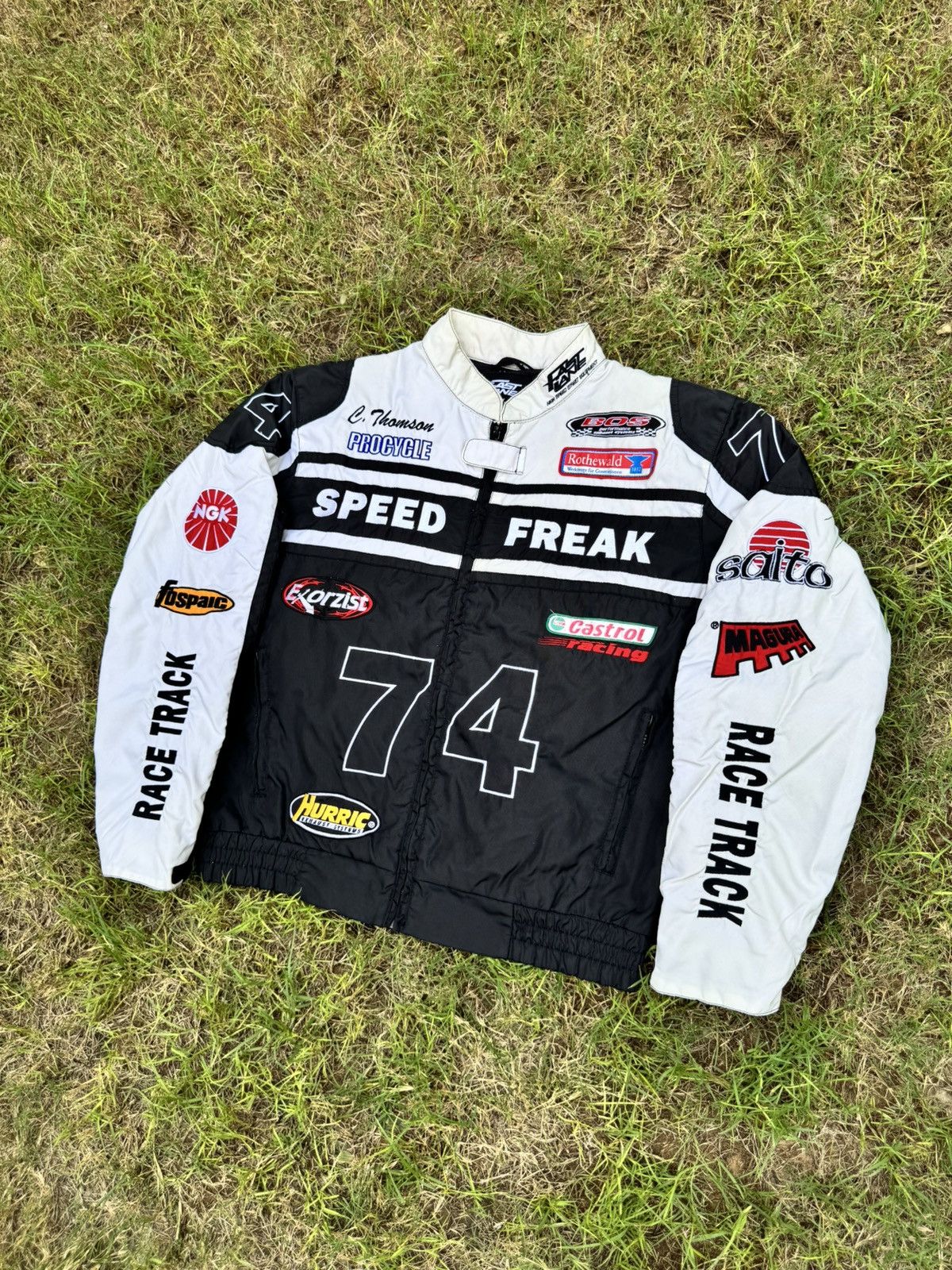 Vintage Vintage Nascar Grand Prix Speed Rider Team Racing Jacket Size US L / EU 52-54 / 3 - 2 Thumbnail
