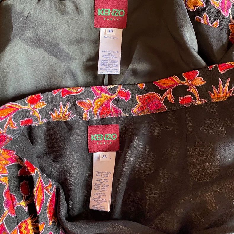Kenzo KENZO Vintage red flower embroidery set Size XS / US 0-2 / IT 36-38 - 6 Thumbnail