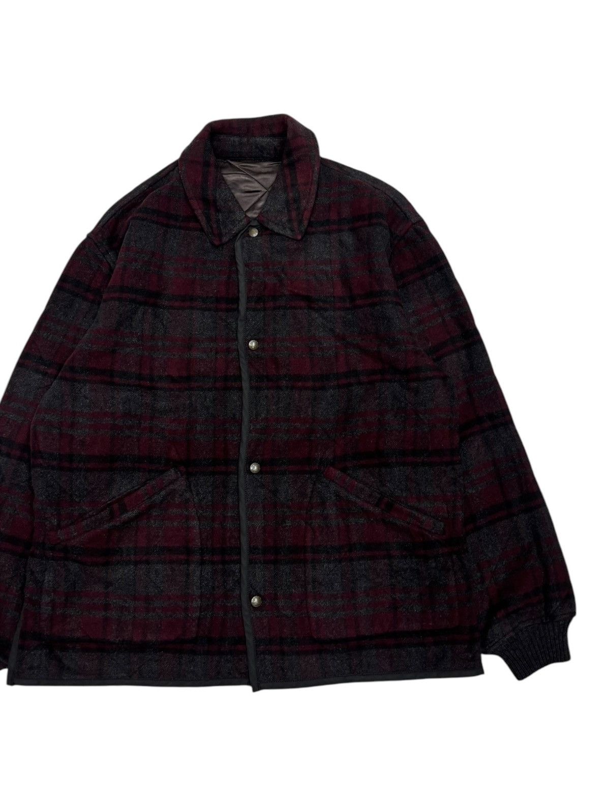 Alfred Dunhill 🔥VINTAGE ALFRED DUNHILL PLAID WOOL BOMBER JACKET Size US M / EU 48-50 / 2 - 7 Thumbnail
