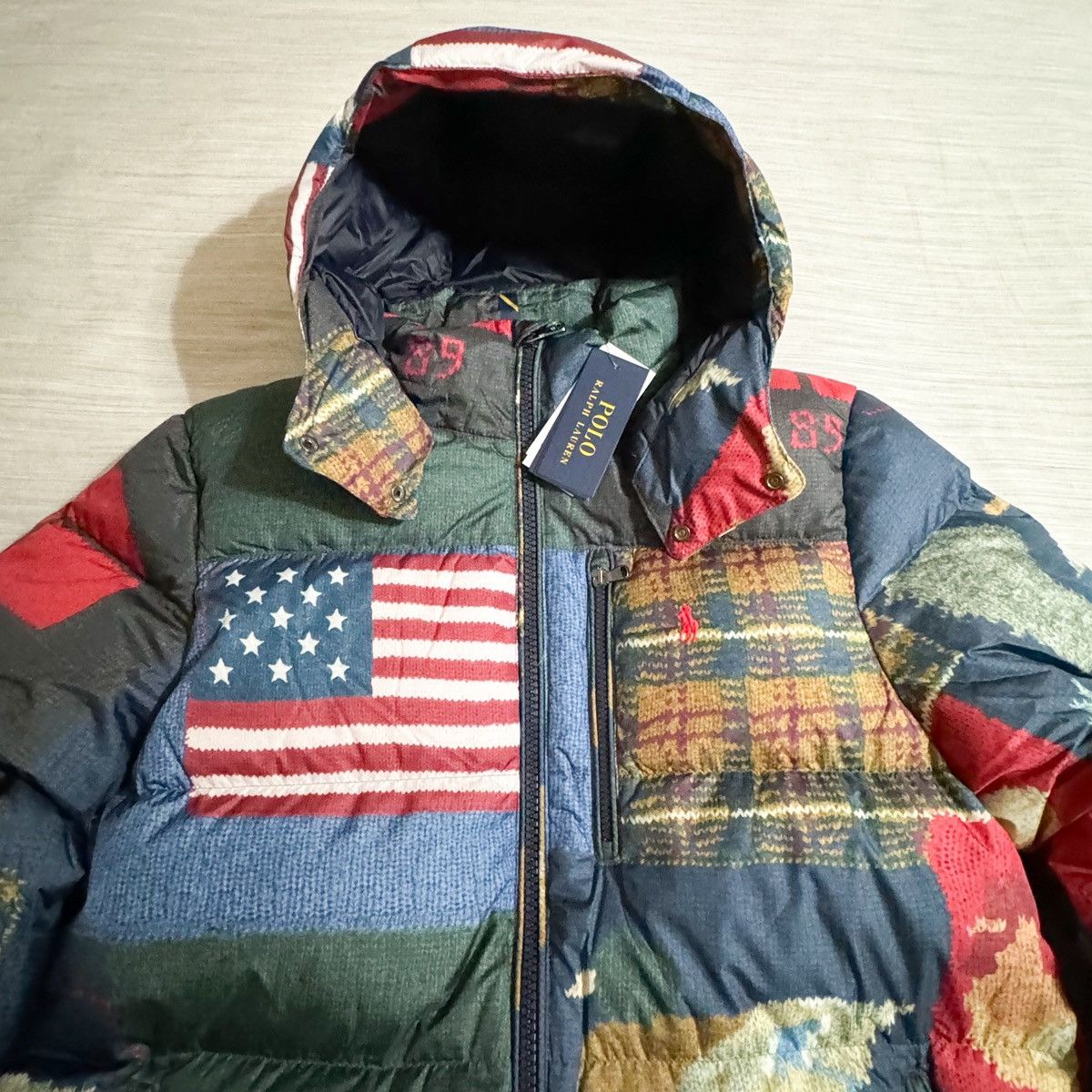 Polo Ralph Lauren Polo Ralph Lauren Americana Flag Patchwork Down Jacket Size US M / EU 48-50 / 2 - 2 Thumbnail