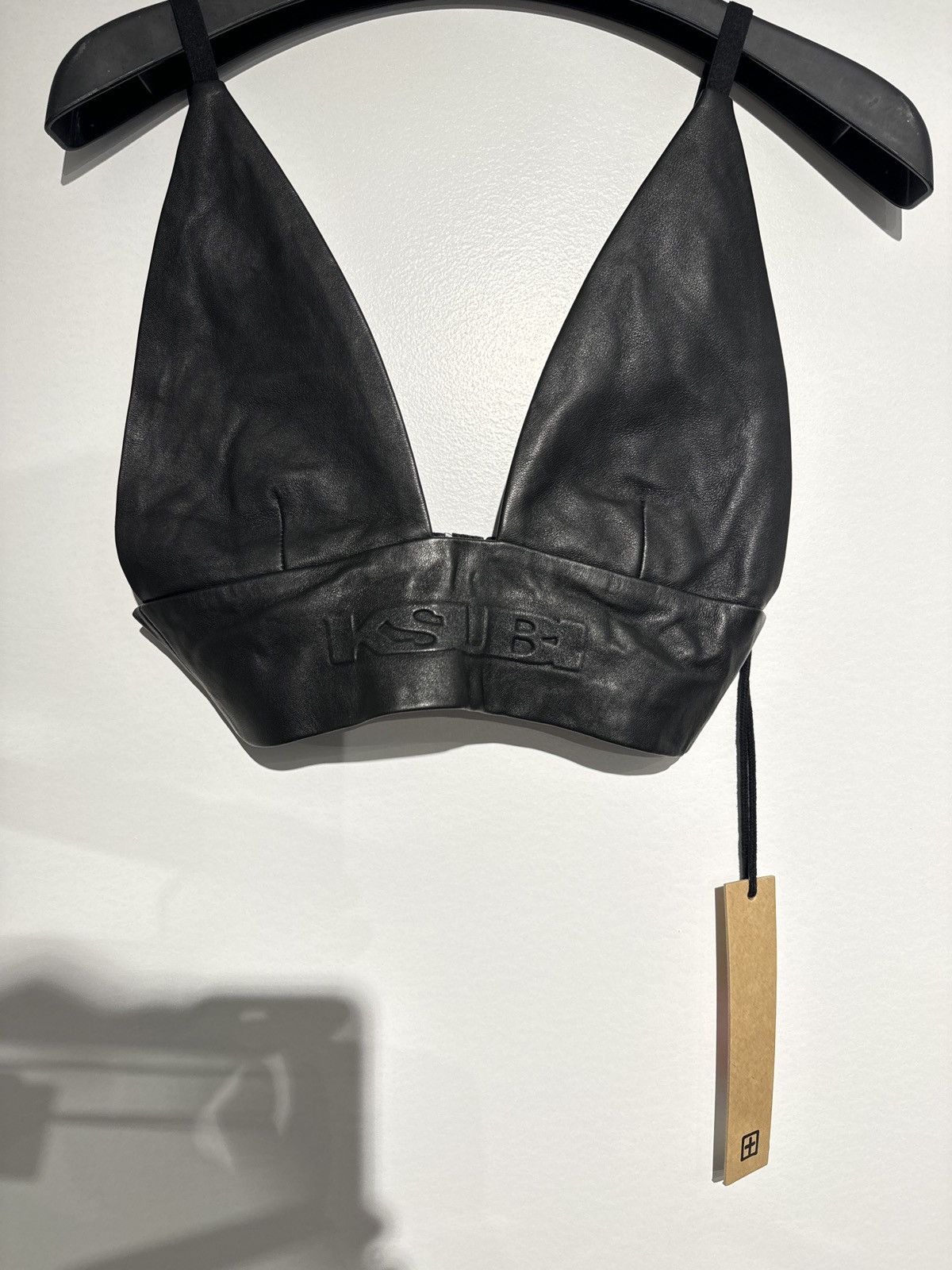 image of Ksubi Leather - Apex Bralette in Black, Women's (Size Small)