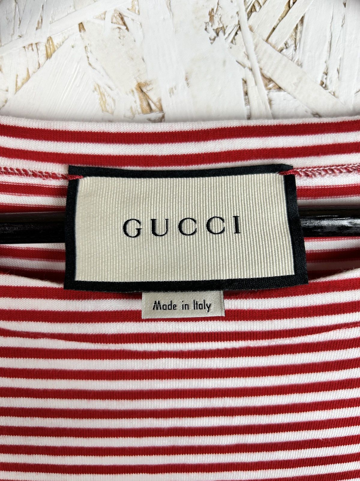 Gucci Gucci Orgasmique Striped Marine 3/4 Sleeve T-Shirr S Size US S / EU 44-46 / 1 - 6 Thumbnail