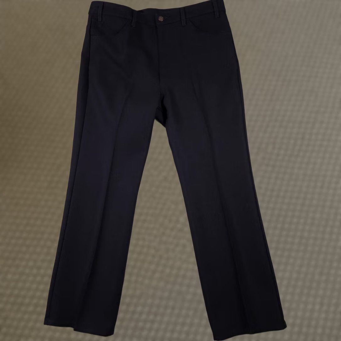 Levi's Levi's Pants Mens 40 Cotton Polyester Dress Slacks Navy Blue Straight Front Zip Pockets 40x30 Regular Size US 40 / EU 56 - 1 Thumbnail