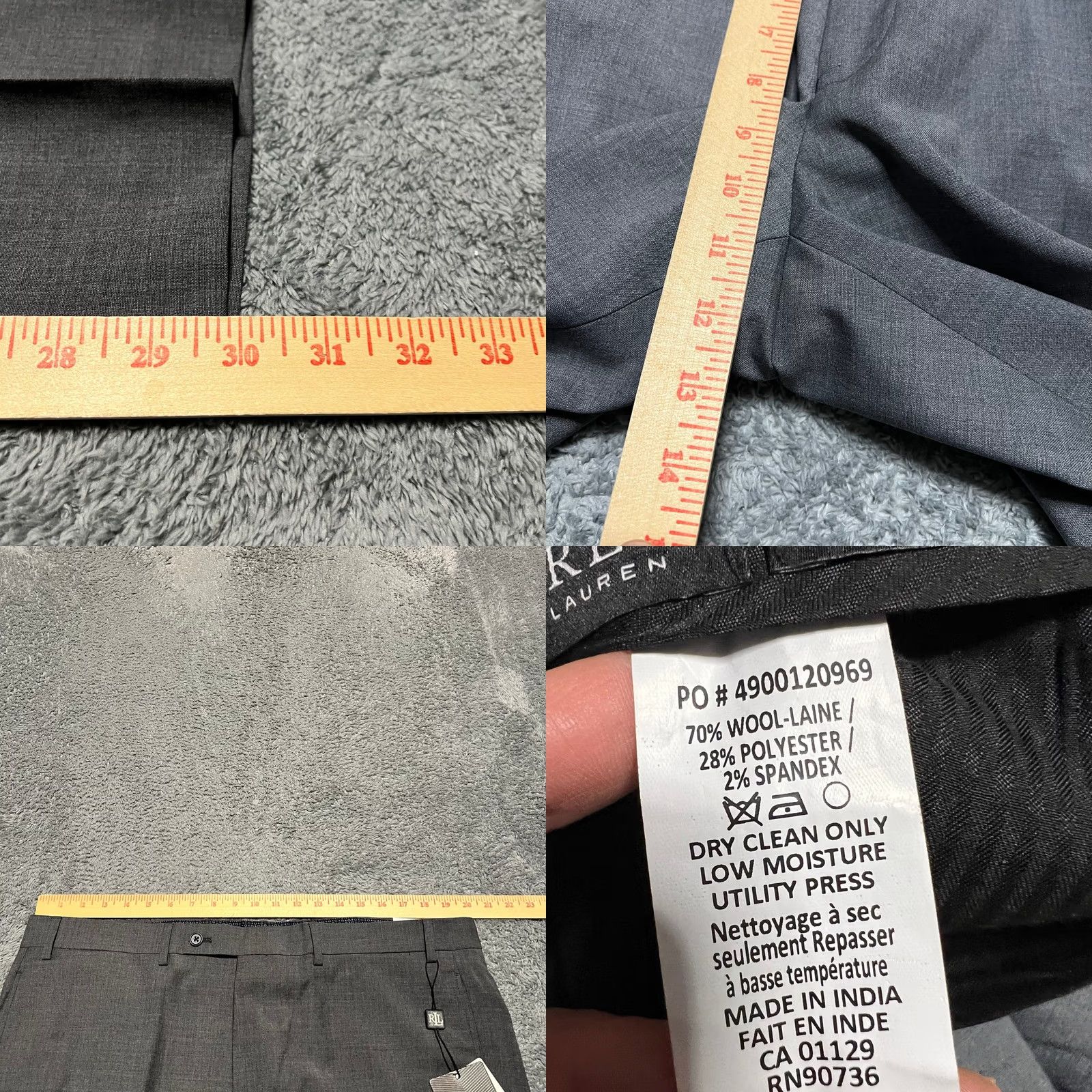 Vintage Lauren Ralph Lauren Pants Mens 38 x 30 High Performance Wool Dress Ultraflex Gray Dress Pants Mens Regular Wool Ultraflex 38 30 Size US 38 / EU 54 - 8 Thumbnail