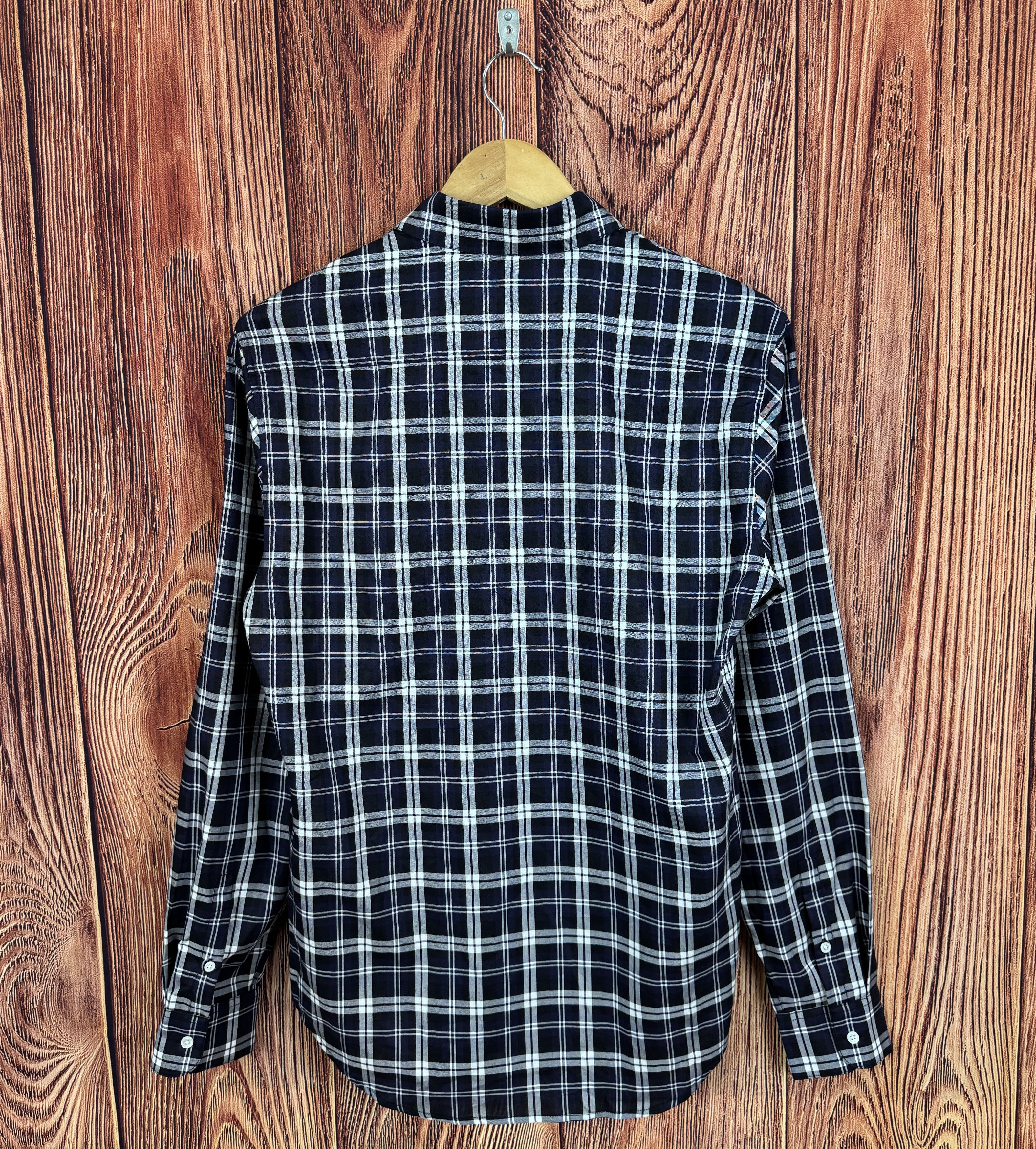 Sandro NWT RRP 230$ SANDRO Paris Chemise Tartan Marine Shirt Size US S / EU 44-46 / 1 - 8 Thumbnail