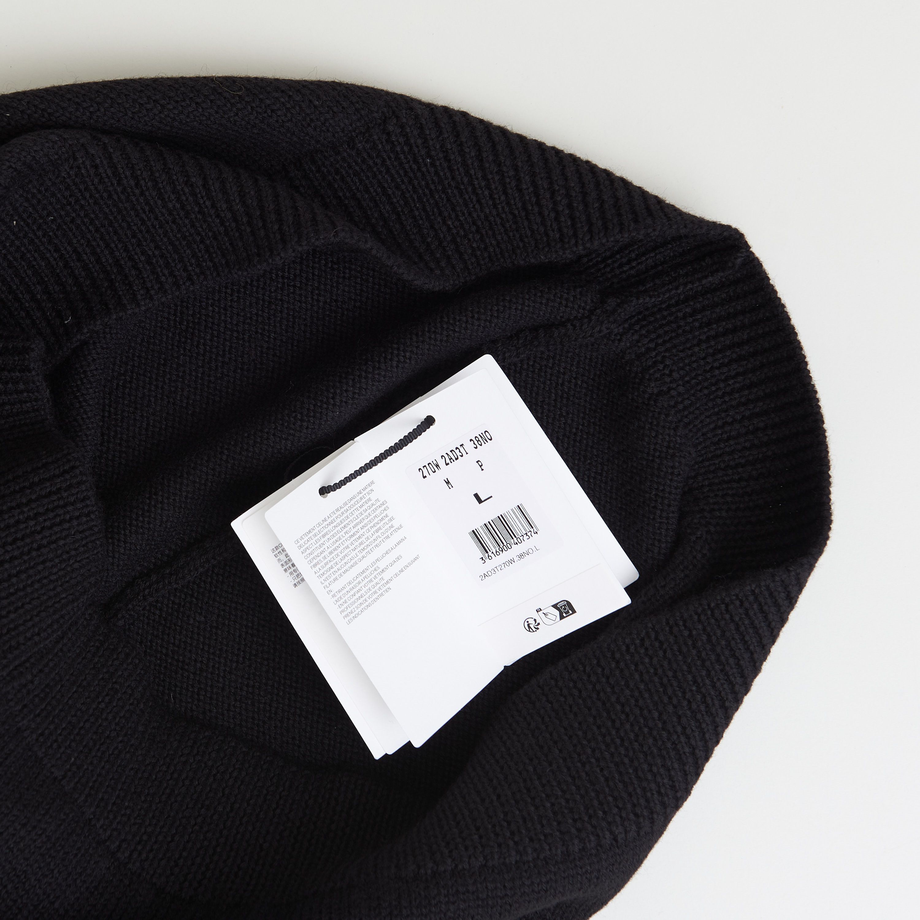 Celine Black Crew Neck Knit Sweater - Velvet Inserts, Wool Size US L / EU 52-54 / 3 - 11 Thumbnail