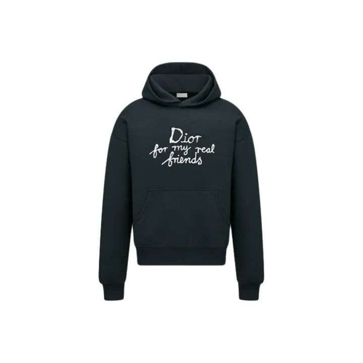 Dior Dior Navy Blue Logo Hoodie for Men 0079 Size US L / EU 52-54 / 3 - 1 Thumbnail