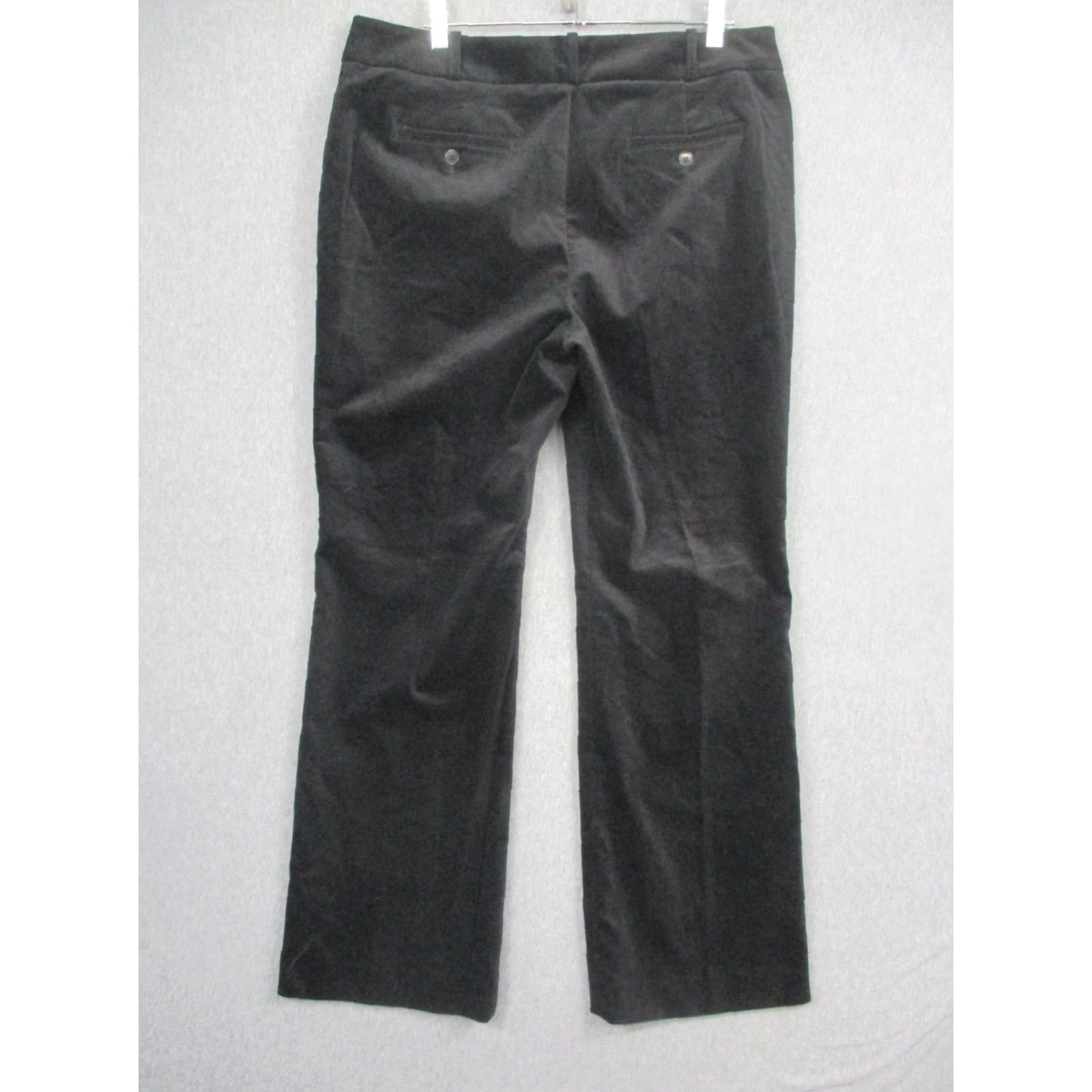 Talbots Talbots Heritage Pants Womens 14P Black Velvet Straight Leg Stretch Career Size 36" / US 14 / IT 50 - 4 Thumbnail