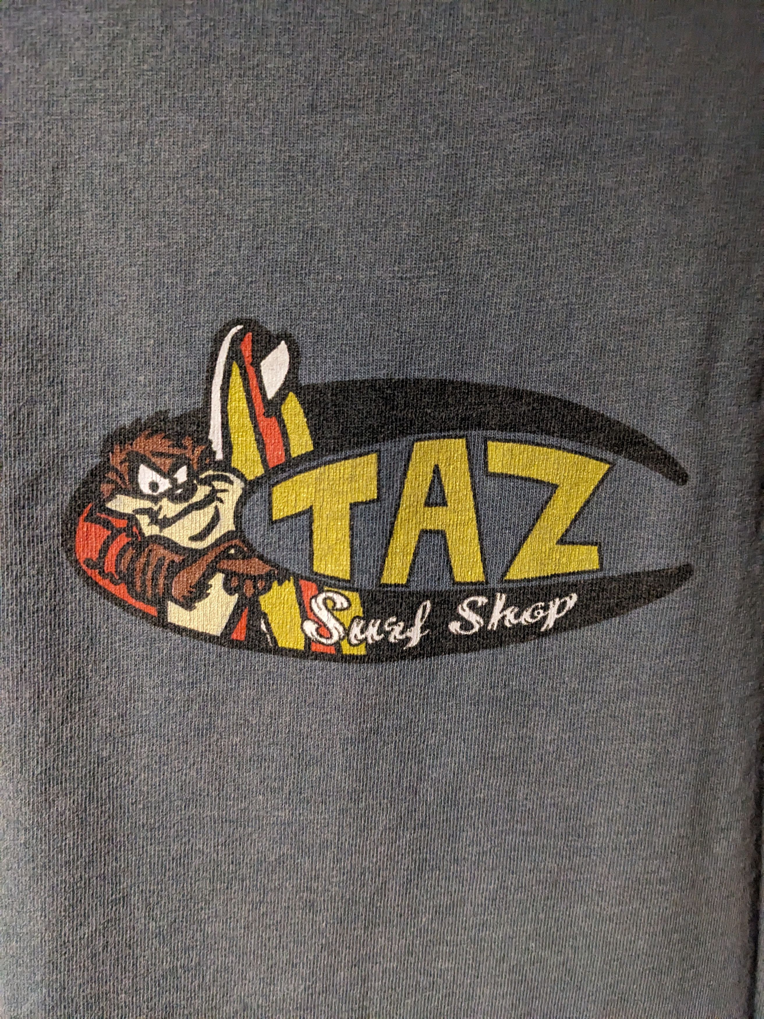 Cartoon Network × Vintage Vintage 90s Looney Tunes Taz Surf Wear Blue Medium T-Shirt Size US M / EU 48-50 / 2 - 8 Thumbnail