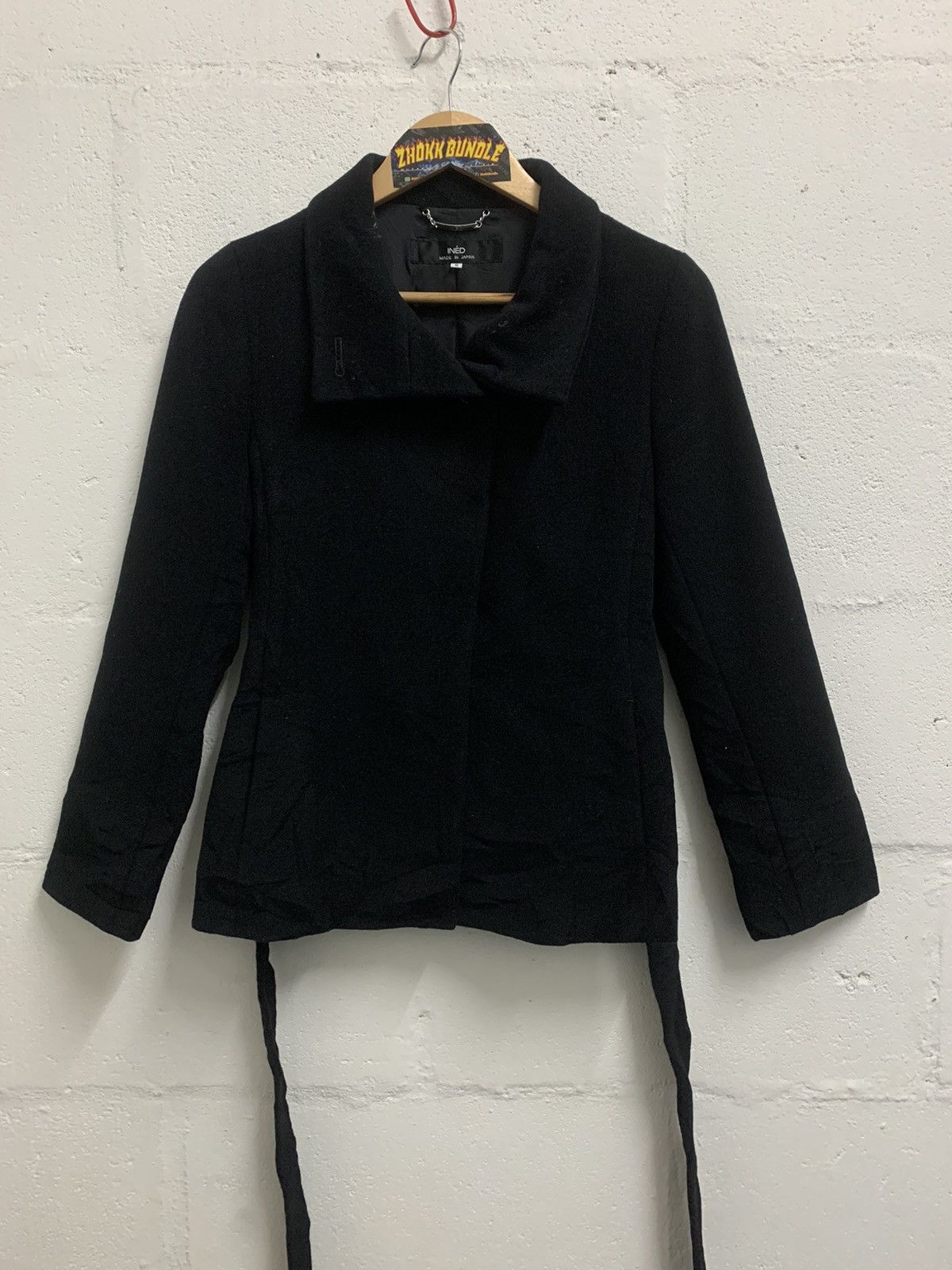 Yohji Yamamoto INED Stainless Steel Collar Jacket Single Melton Size S / US 4 / IT 40 - 1 Thumbnail