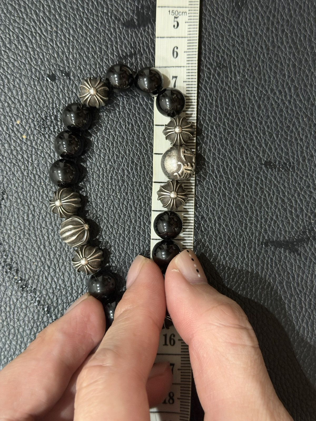 Chrome Hearts Chrome Hearts Black Onyx Pearls 925 Sliver 10mm Size ONE SIZE - 18 Thumbnail