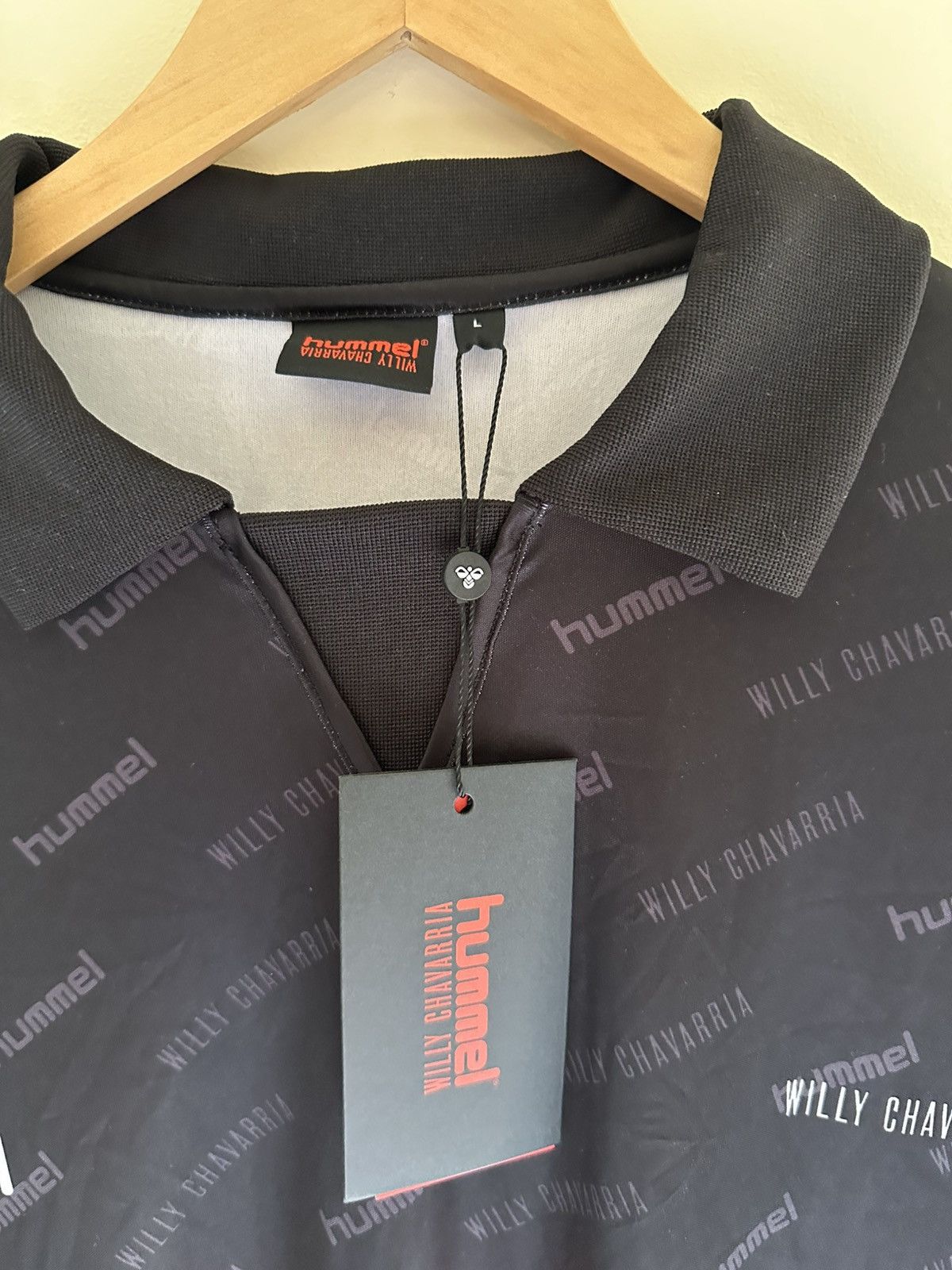 Willy Chavarria Willy Chavarria x Hummel Black Football Jersey Tee Size US L / EU 52-54 / 3 - 5 Thumbnail