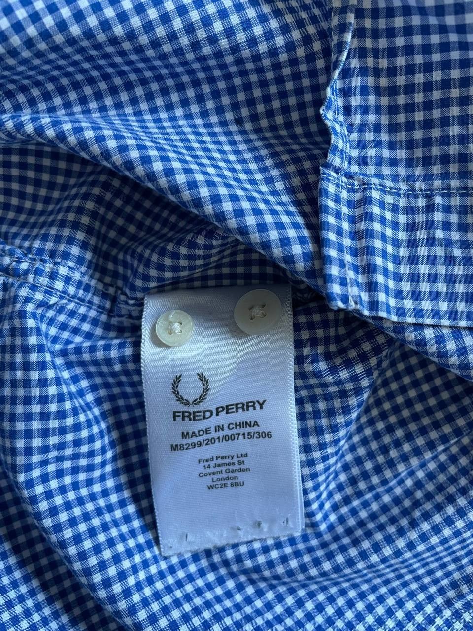 Fred Perry Fred Perry long sleeve, cotton Checked shirt - Blue/White Size US M / EU 48-50 / 2 - 10 Thumbnail