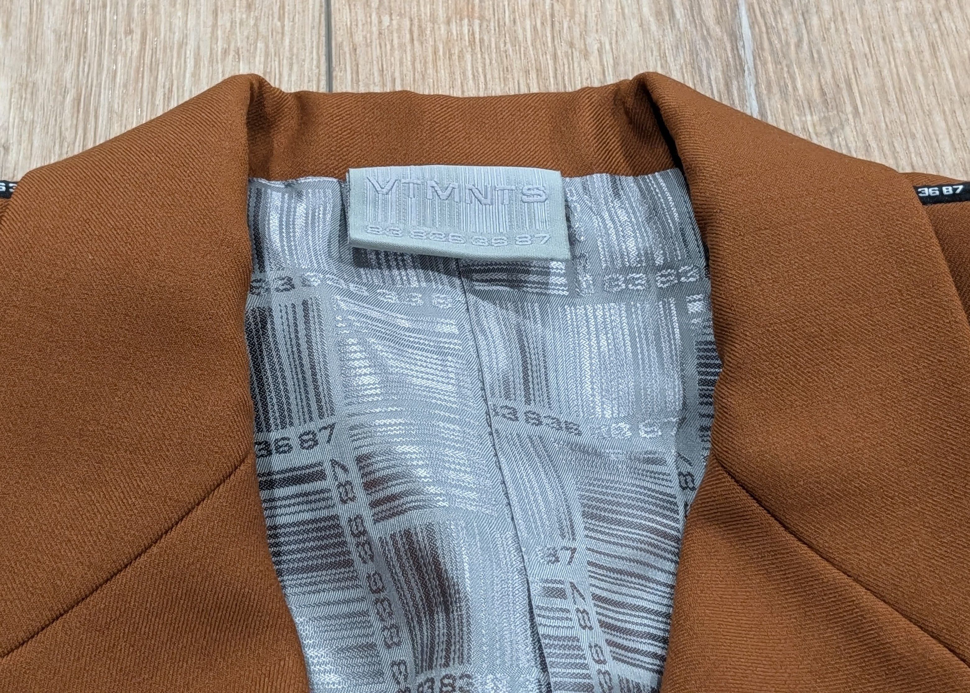 VTMNTS VTMNTS Barcode Wool Tailored Blazer Brown Medium Size 40R - 2 Thumbnail